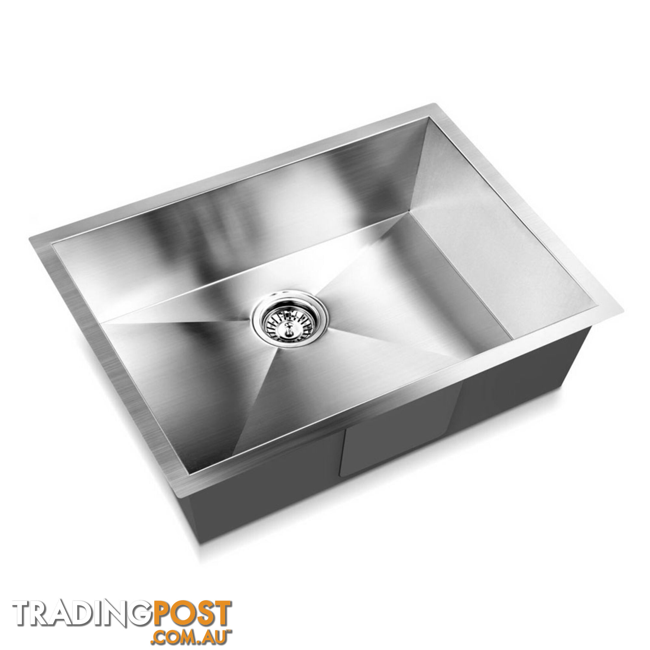 Stainless Steel Kitchen/Laundry Sink with Waste Strainer 600 x 450 mm