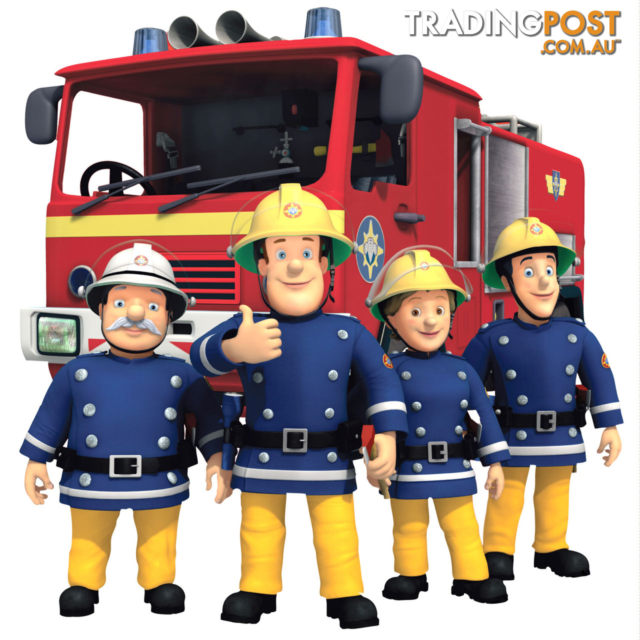 Fireman Sam MOVABLE and Reusable Wall, Toy box Stickers