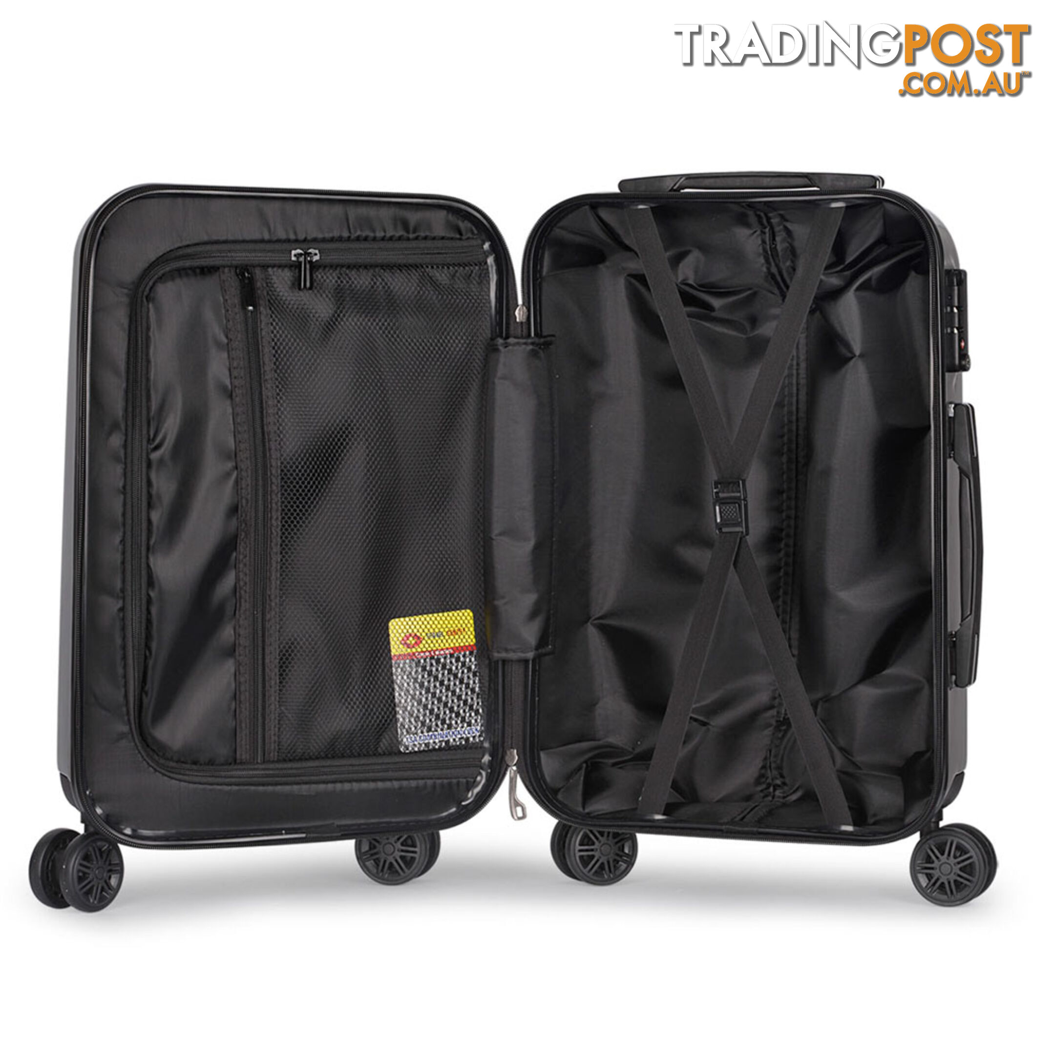 Hard Shell Travel Luggage with TSA Lock Grey