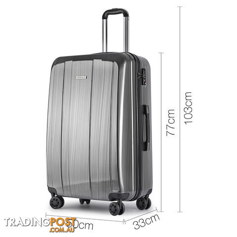 Hard Shell Travel Luggage with TSA Lock Grey