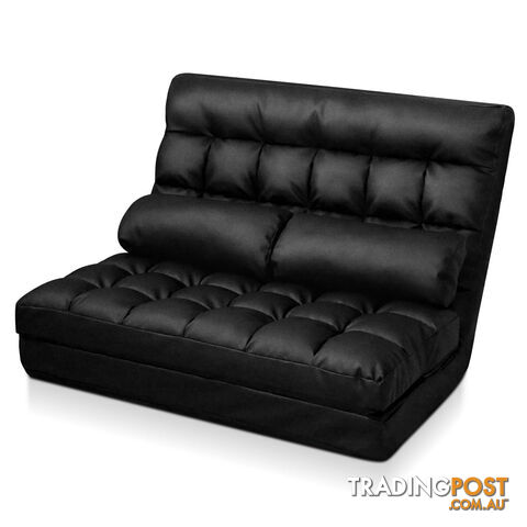 Double Size Adjustable Lounge Sofa - 10 positions PU Leather