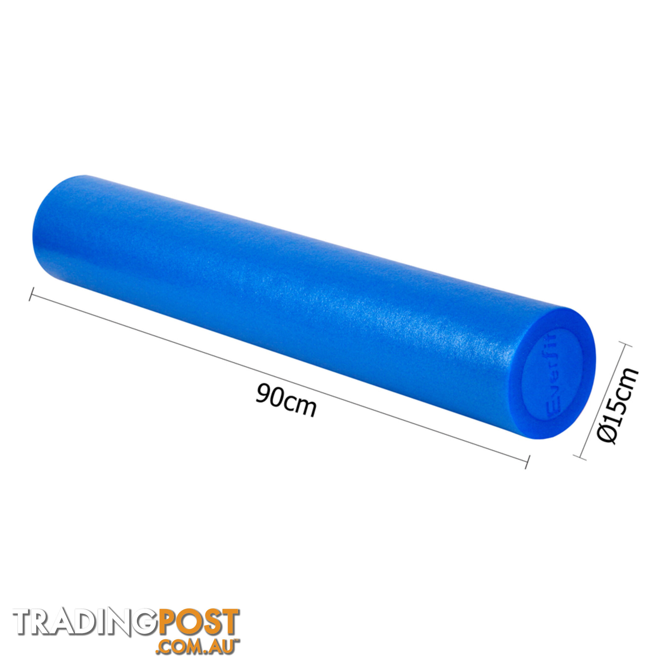 Yoga Gym Pilates EPE Stick Foam Roller Blue 90 x 15cm