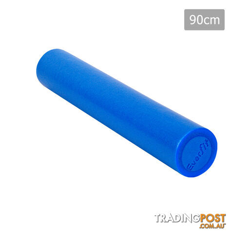 Yoga Gym Pilates EPE Stick Foam Roller Blue 90 x 15cm
