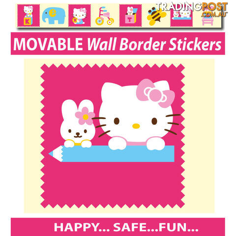 Hello Kitty Wall Border Stickers - Totally Movable