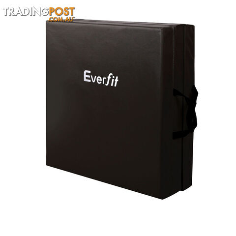 Trifold Exercise Mat Floor Black