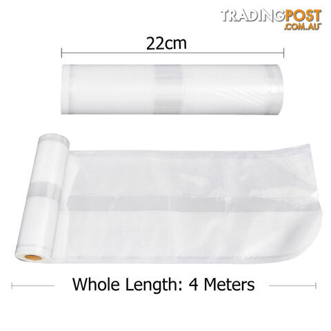 Set of 5 Vacuum Food Sealer Storage Rolls 4m x 22cm + 4m x 28cm