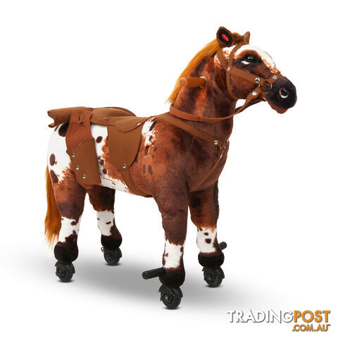 Ride on Pedal Toy Pony - Brown