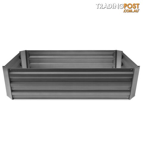 Galvanised Raised Garden Bed - 150 x 90 x 30cm - Aluminium Grey - photo 3 of 7
