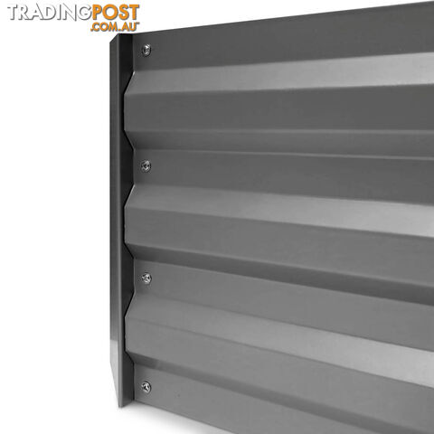 Galvanised Raised Garden Bed - 150 x 90 x 30cm - Aluminium Grey - photo 4 of 7