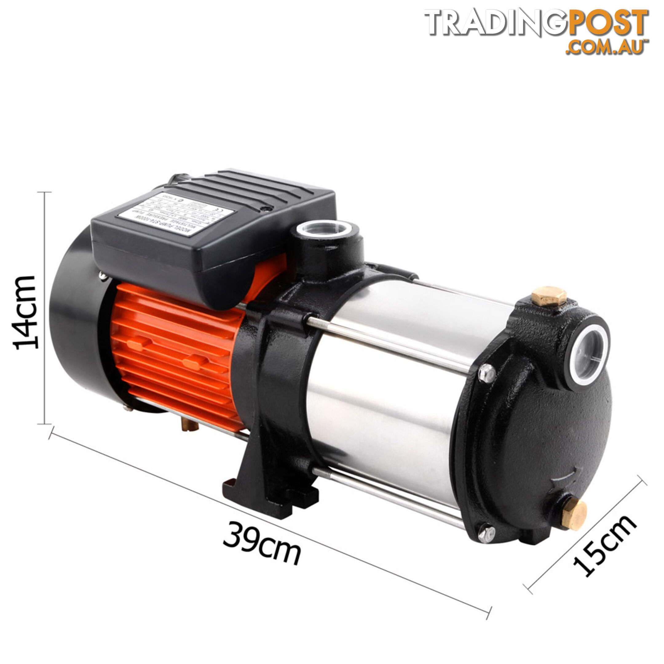 Multi Stage High Pressure Self Priming Water Pump 1000W 6600L/H