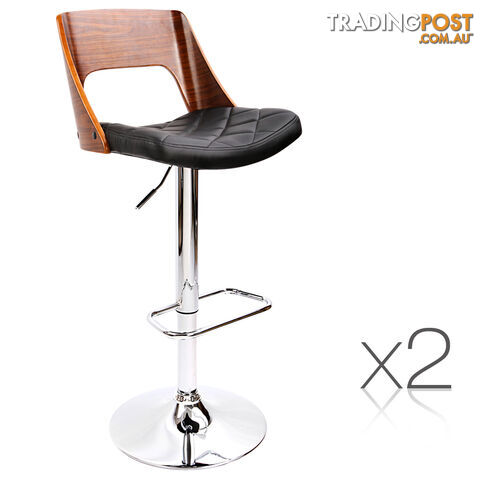 Set of 2 Wooden Barstools