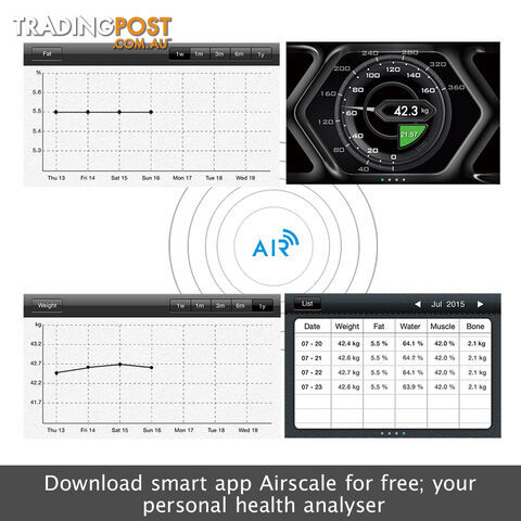 Digital Bathroom Scale w/ Wireless Bluetooth 150KG - photo 4 of 8