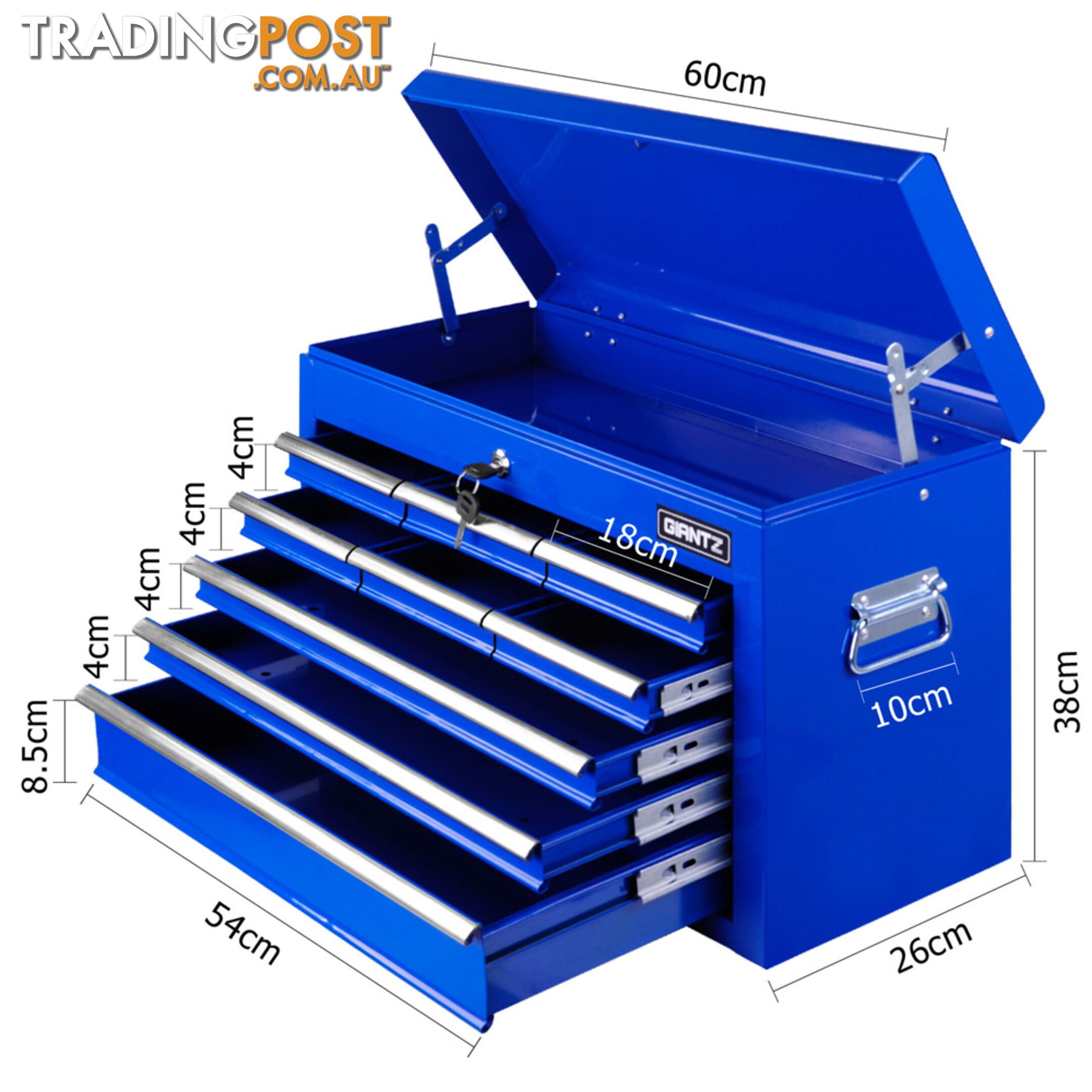 9 Drawers Tool Box Chest Blue