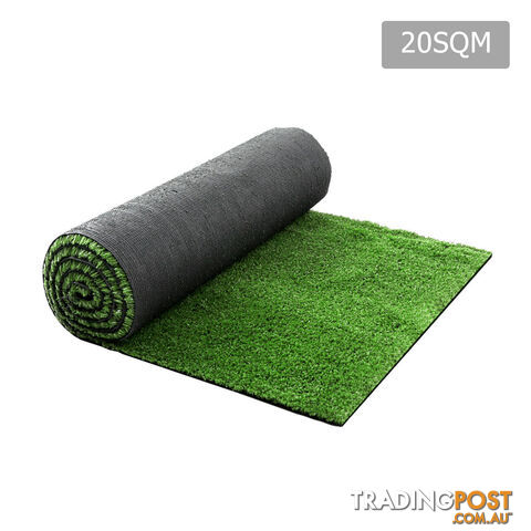 Artificial Grass 20 SQM Polyethylene Lawn Flooring 15mm Olive