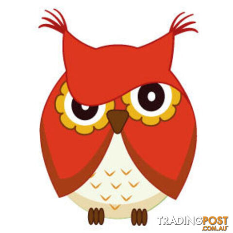 Cute red owl Wall Sticker - Totally Movable