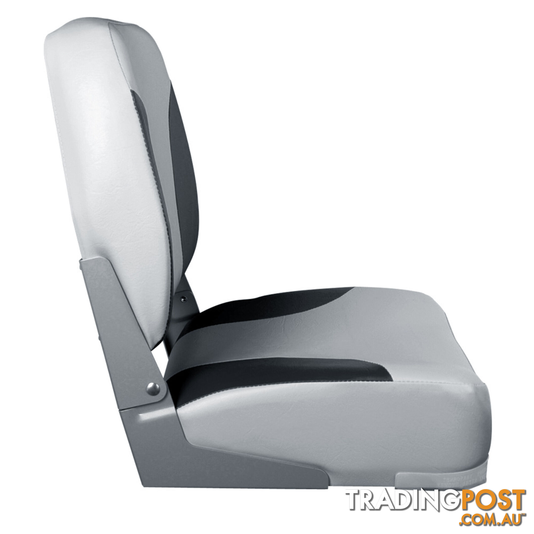 Set of 2 Swivel Folding Marine Boat Seats Grey Black