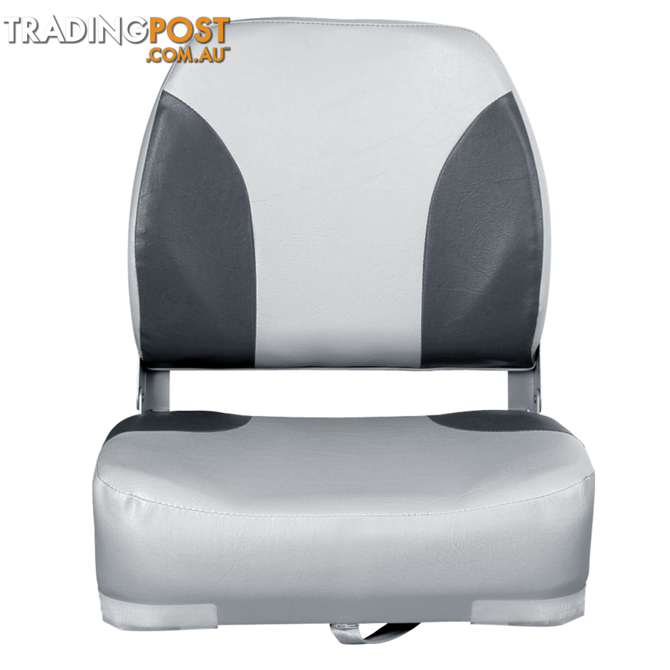 Set of 2 Swivel Folding Marine Boat Seats Grey Black