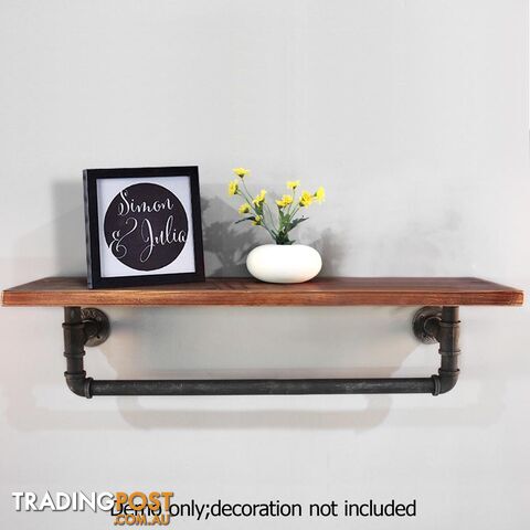 Rustic Industrial DIY Floating Pipe Shelf - photo 3 of 5