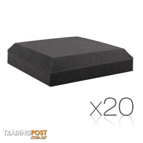 Set of 20 Studio Ceiling Acoustic Foam Charcoal