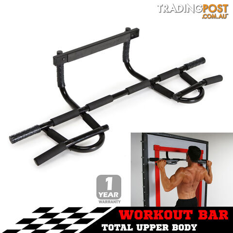 Portable Chin Up Workout Bar Home Door Pull Up Abs Exercise Doorway Wall Fitness