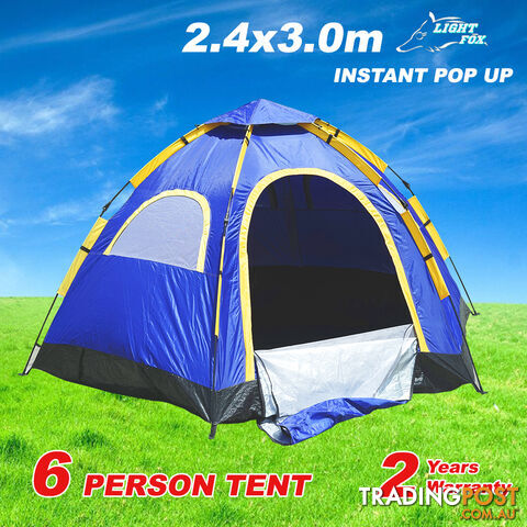 Seconds Up! 6 Person Camping Tent Hiking Fishing Waterproof Instant POP UP