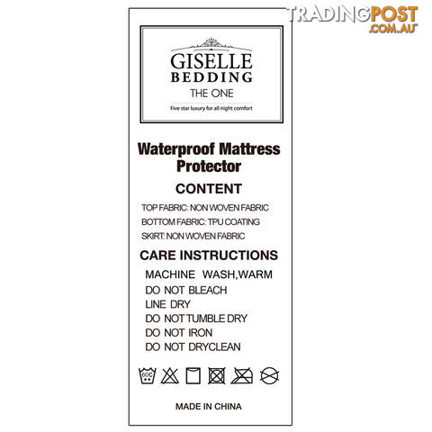 Waterproof Non-Woven Mattress Protector - Queen