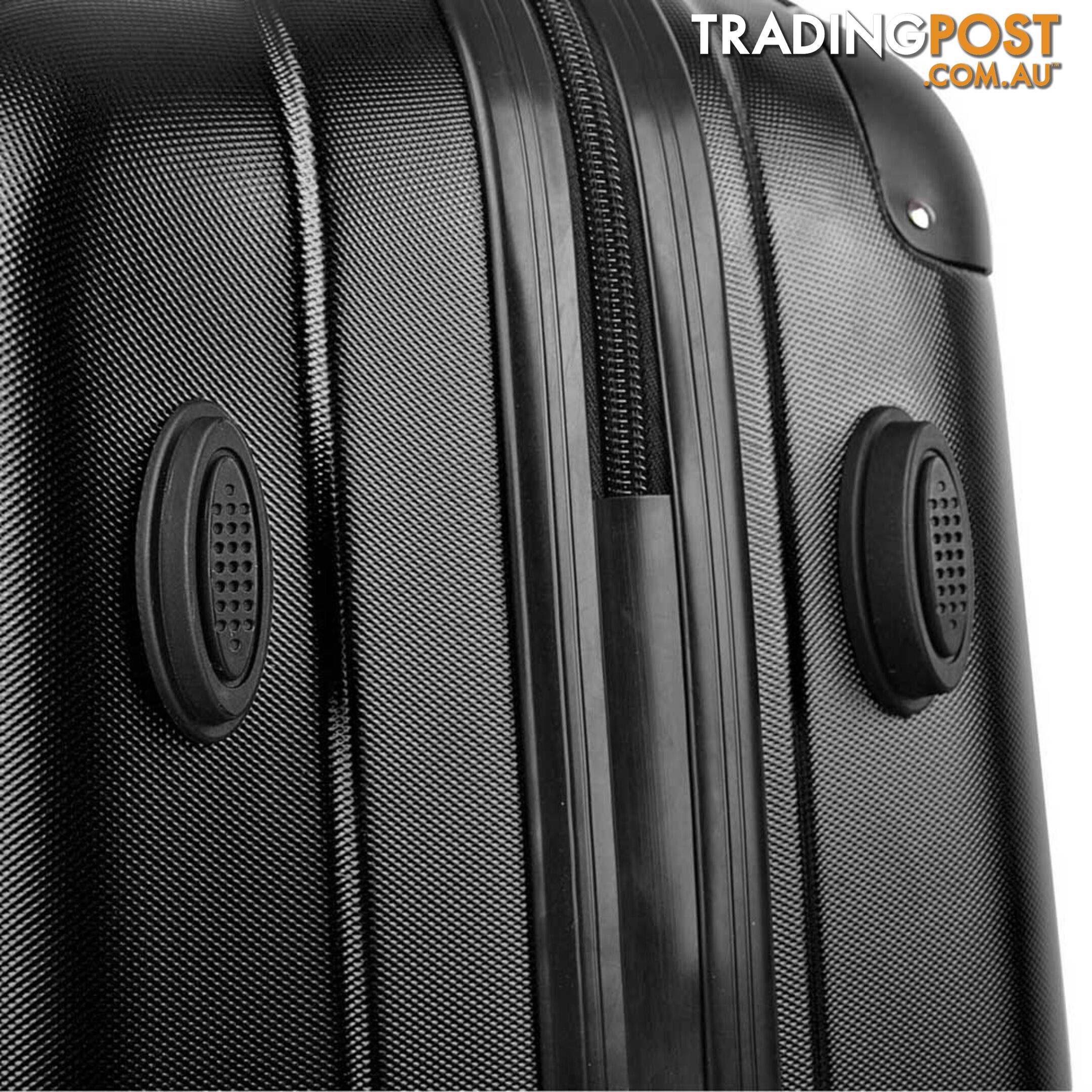 Set of 3 Hard Shell Travel Luggage with TSA Lock - Black