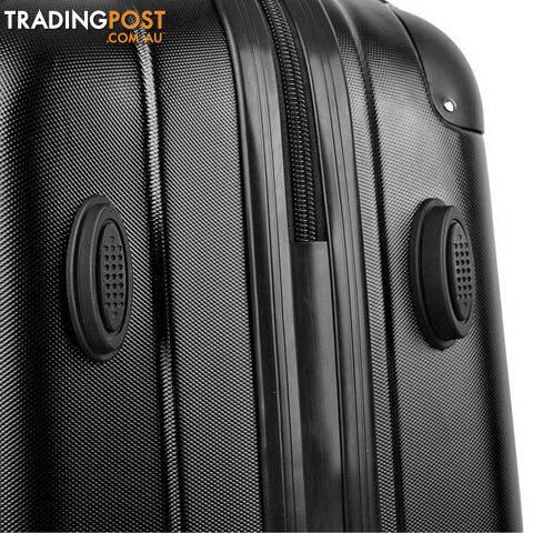 Set of 3 Hard Shell Travel Luggage with TSA Lock - Black