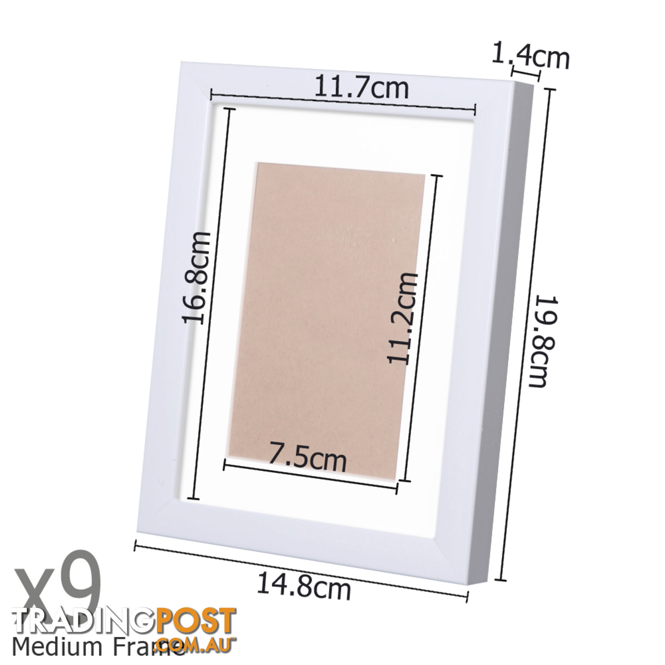 23 pcs Photo Frames Set Wall White