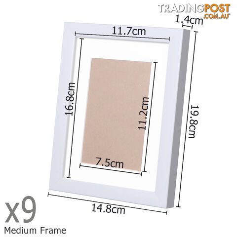 23 pcs Photo Frames Set Wall White