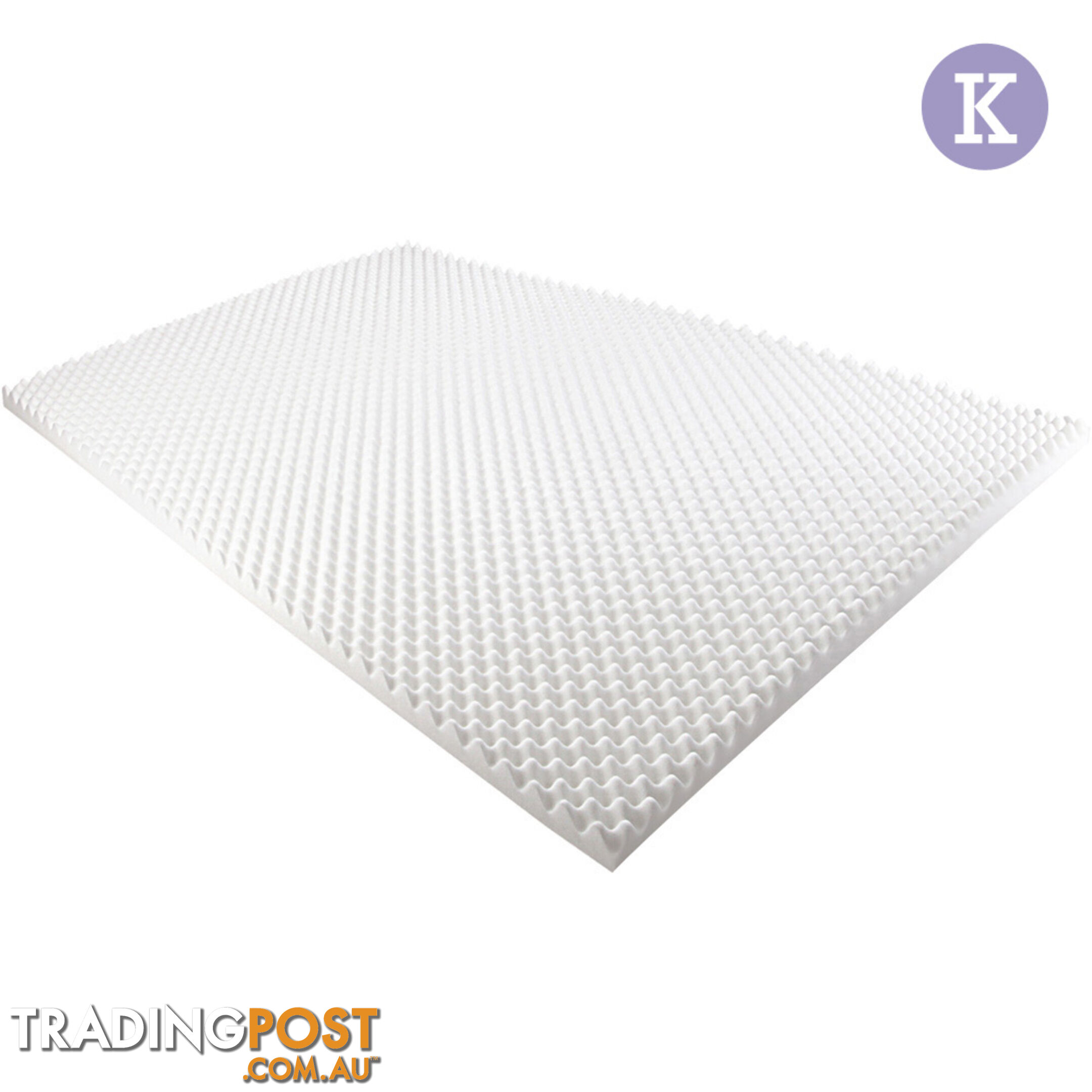 Deluxe Egg Crate Mattress Topper 5 cm Underlay Protector King