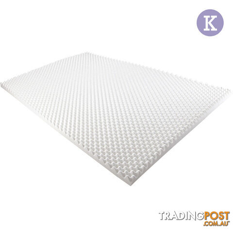 Deluxe Egg Crate Mattress Topper 5 cm Underlay Protector King