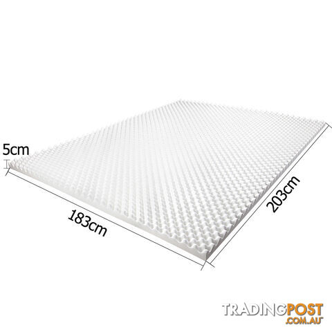 Deluxe Egg Crate Mattress Topper 5 cm Underlay Protector King