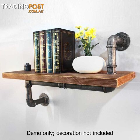 Rustic Industrial DIY Floating Pipe Shelf - photo 3 of 6