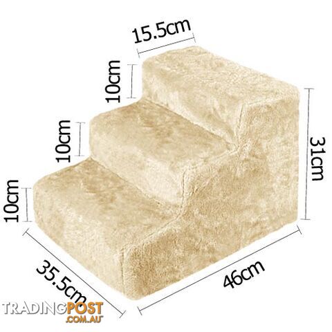3 Step Dog Ladder Ramp w/ Washable Cover Beige - photo 2 of 4