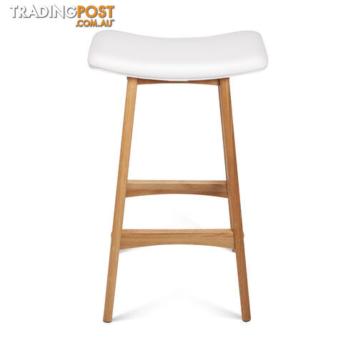 Set of 2 High Seat Barstools White - photo 5 of 10