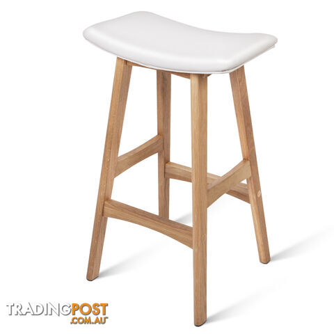 Set of 2 High Seat Barstools White - photo 3 of 10