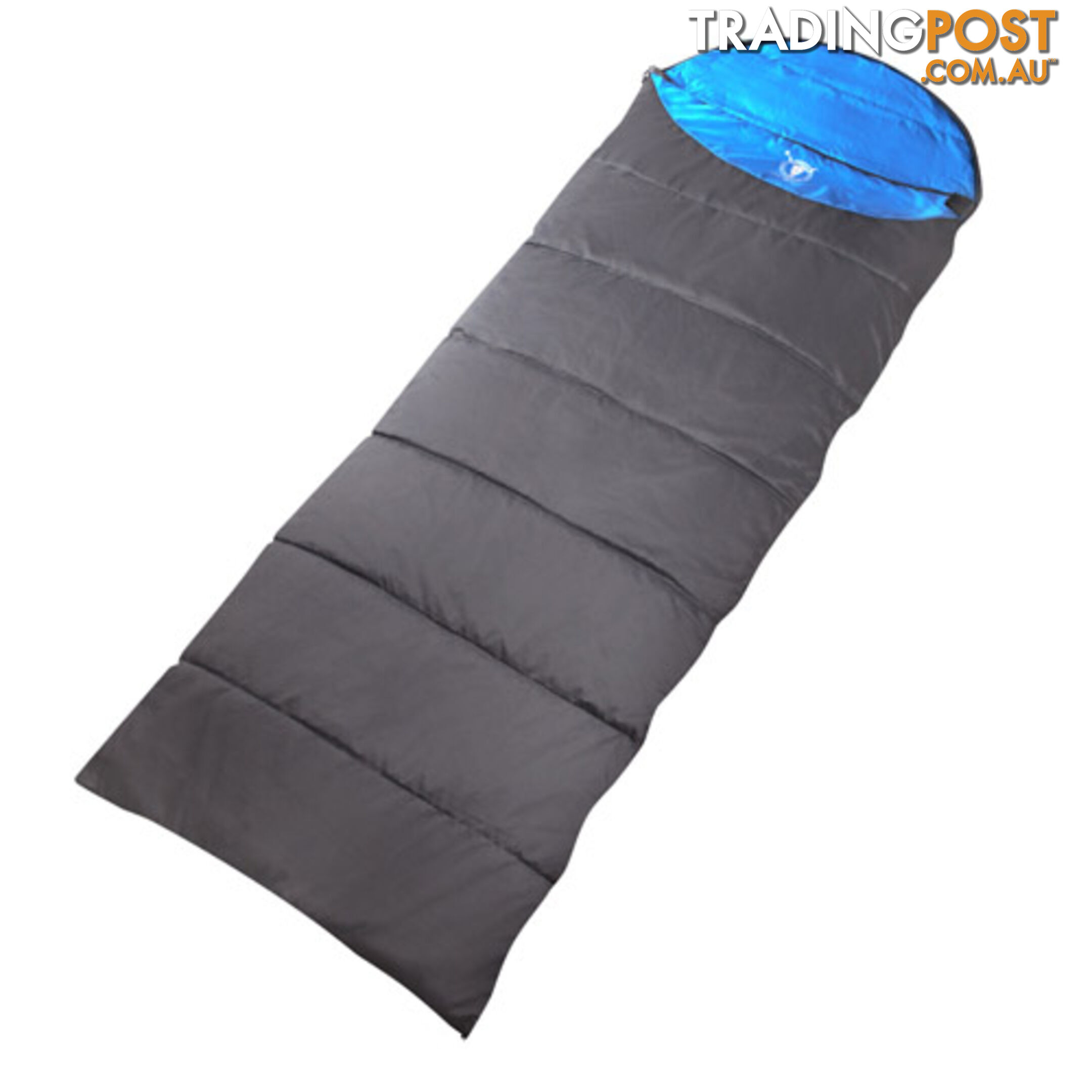 Single Camping Envelope Sleeping Bag Blue Grey