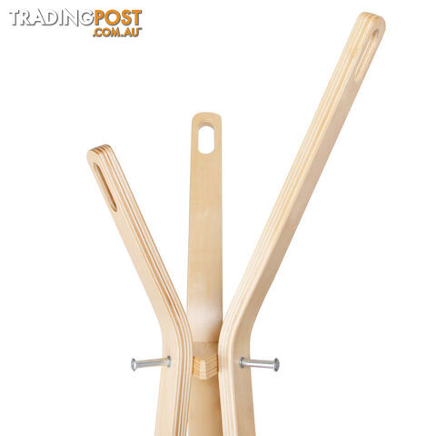 Wooden Coat Rack Clothes Stand Hanger Light Wood