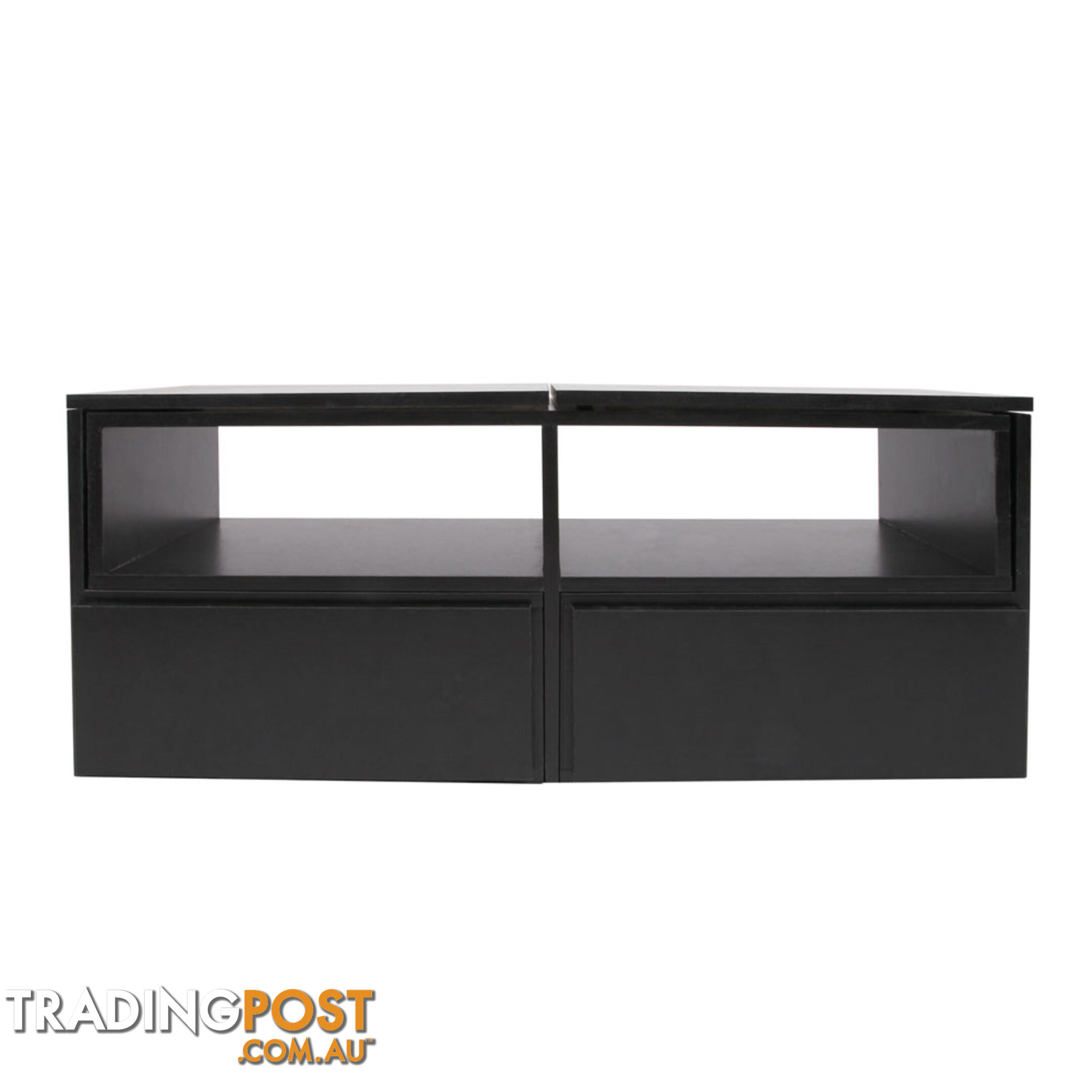 TV Stand Entertainment Unit Adjustable Cabinet Black