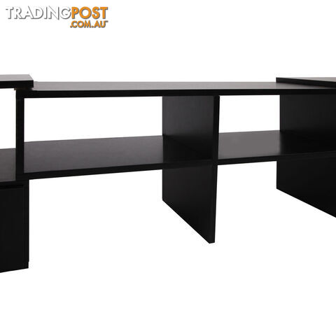 TV Stand Entertainment Unit Adjustable Cabinet Black