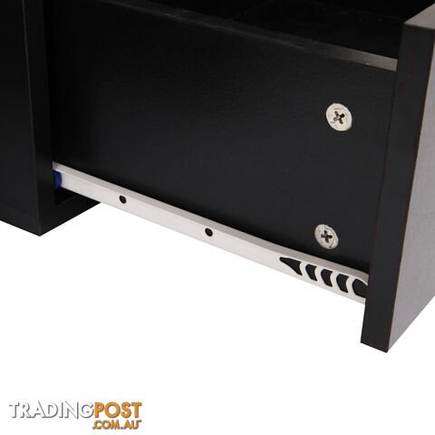 TV Stand Entertainment Unit Adjustable Cabinet Black