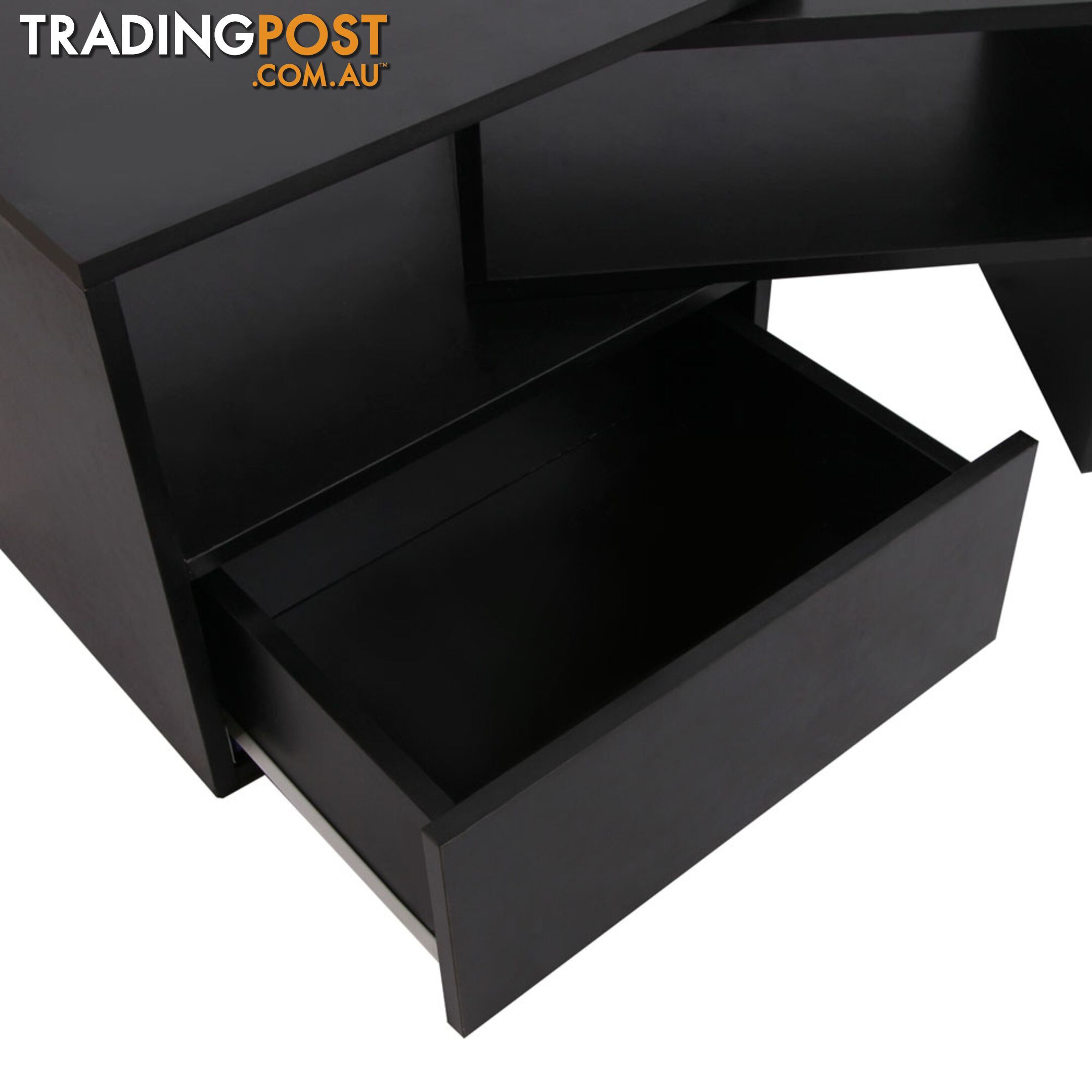 TV Stand Entertainment Unit Adjustable Cabinet Black