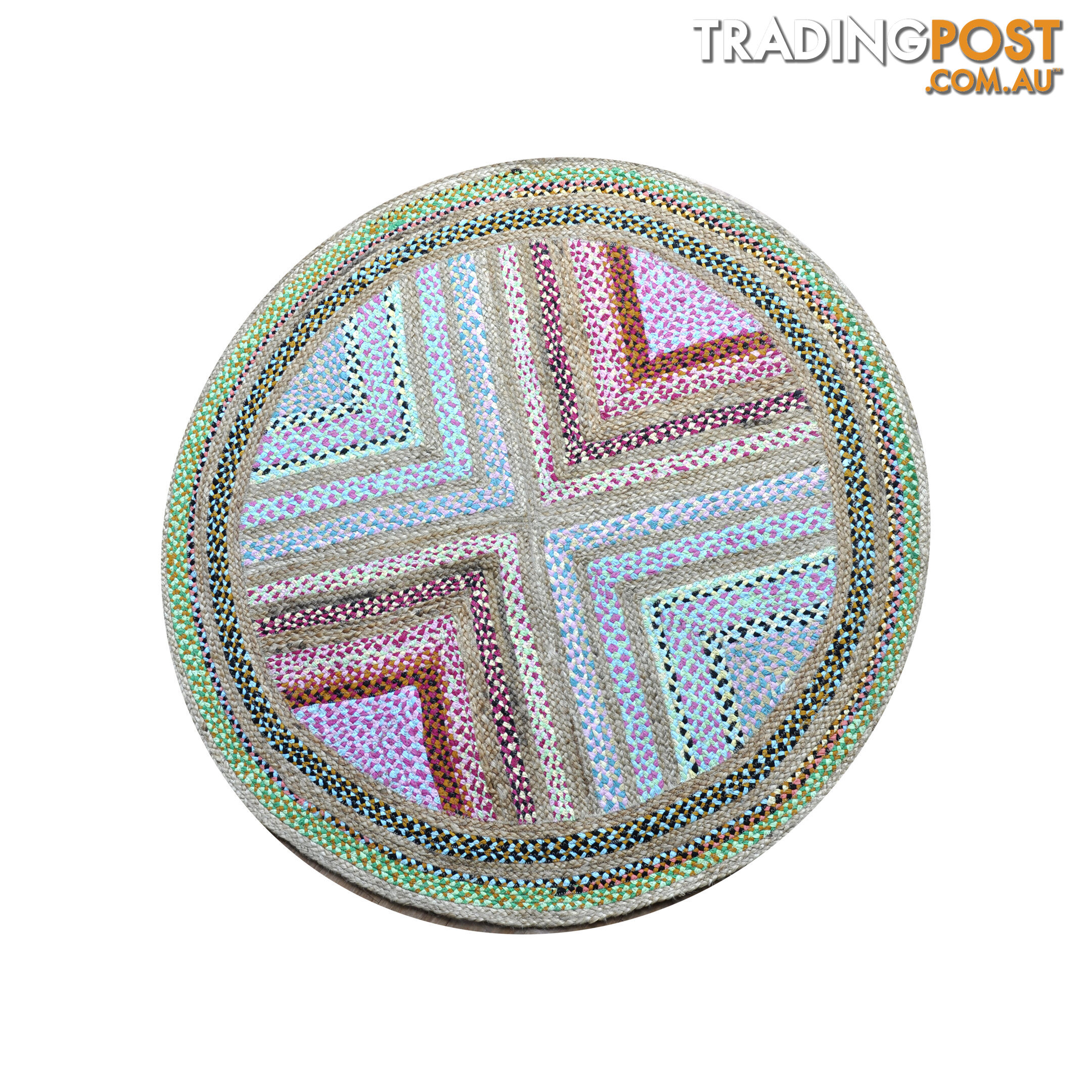 The X Round Rug Multi Colour 120x120cm