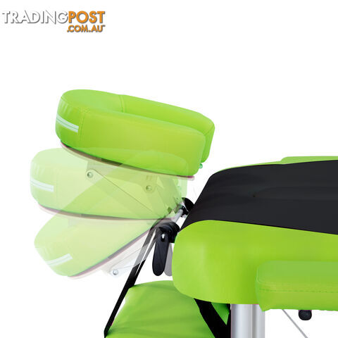 Aluminium Massage Table 3 Fold Green Black