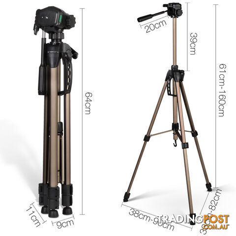 Dual Bubble Level Camera Tripod 160cm - photo 2 of 12