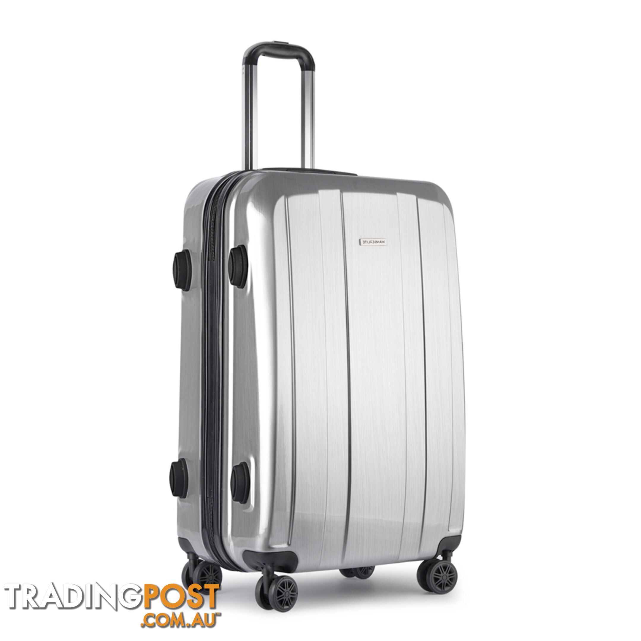 Hard Shell Travel Luggage with TSA Lock Silver