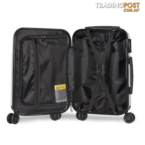 Hard Shell Travel Luggage with TSA Lock Silver