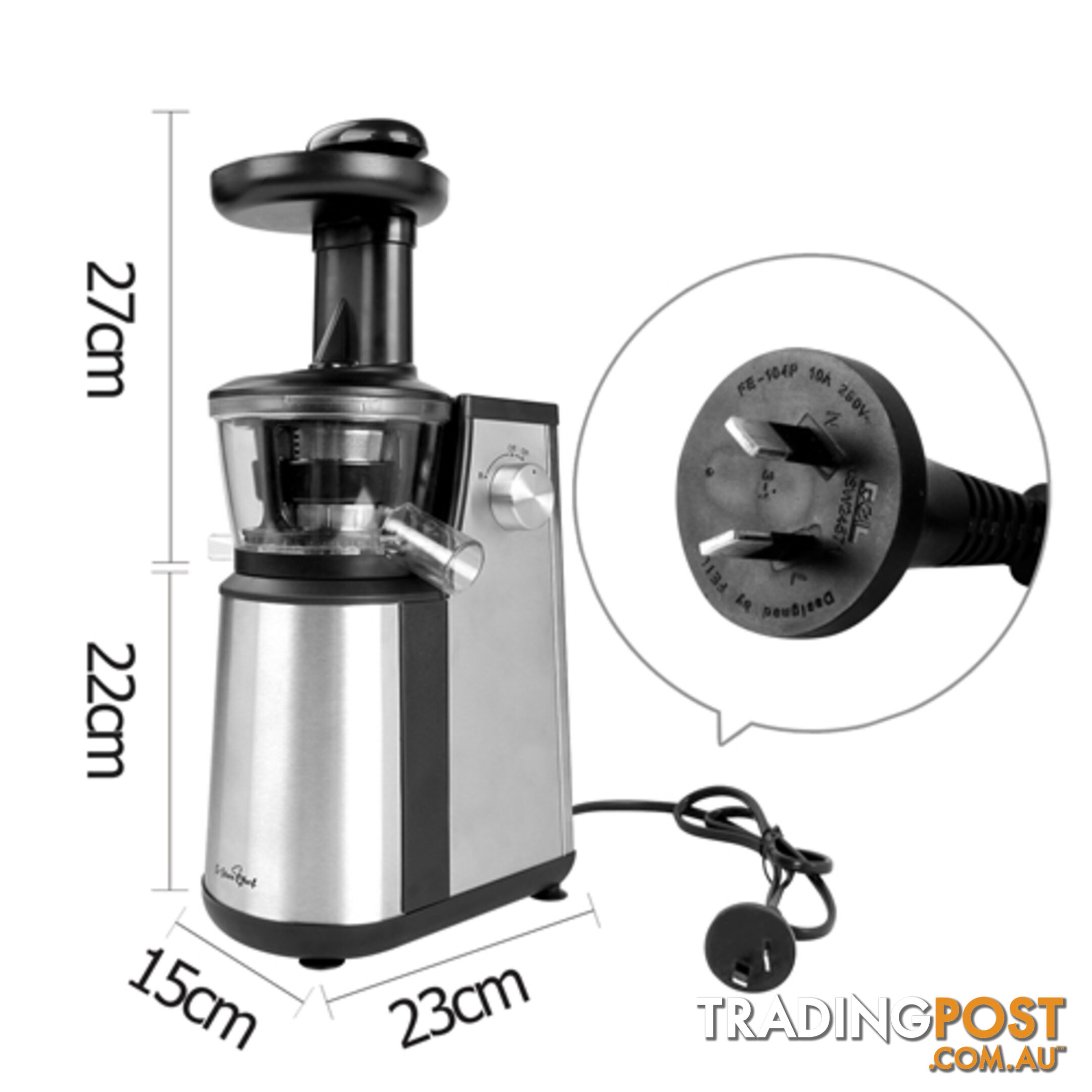 5 Star Chef Cold Press Slow Juicer Fruit Vegetable Processor