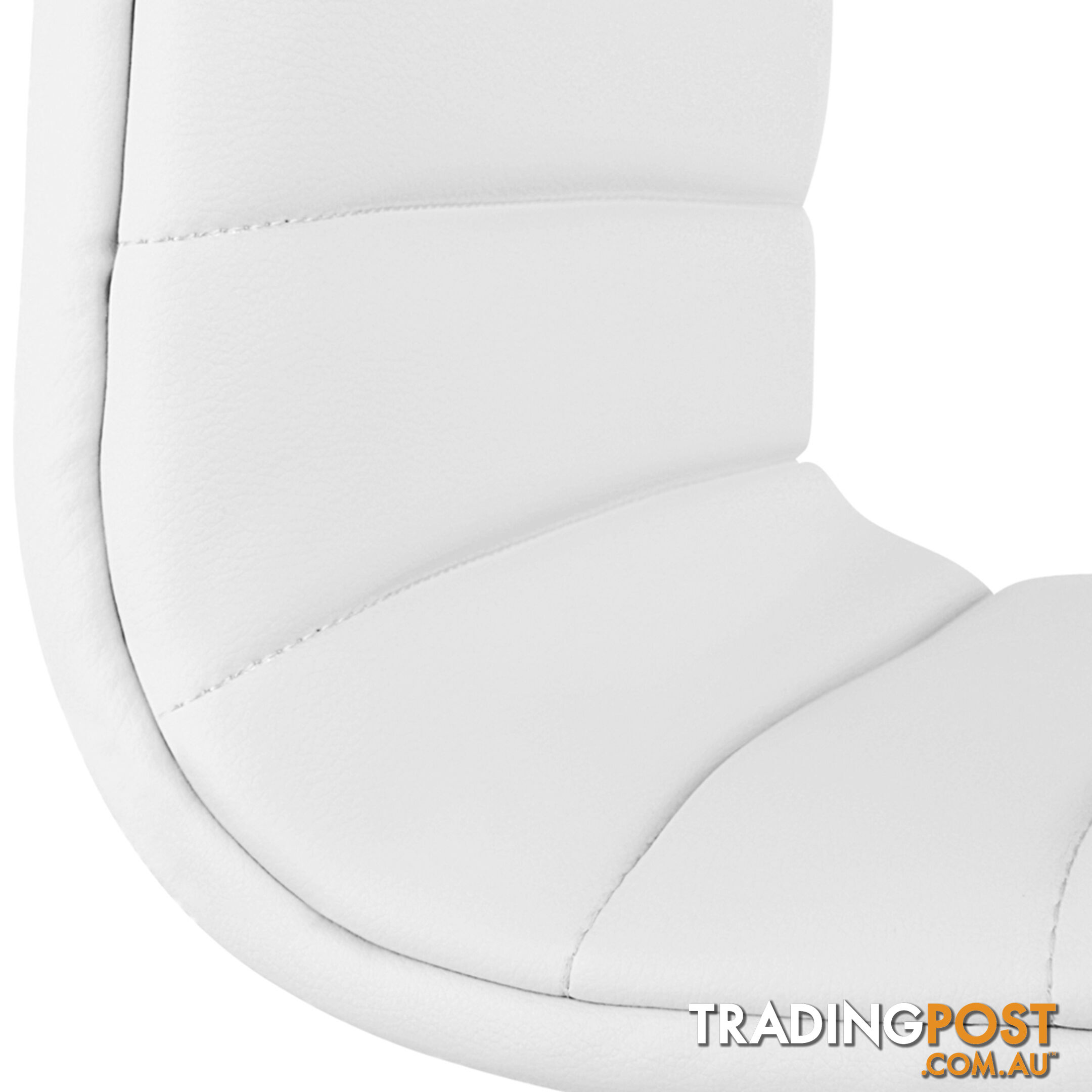 Set of 2 PU Leather Kitchen Bar Stool White